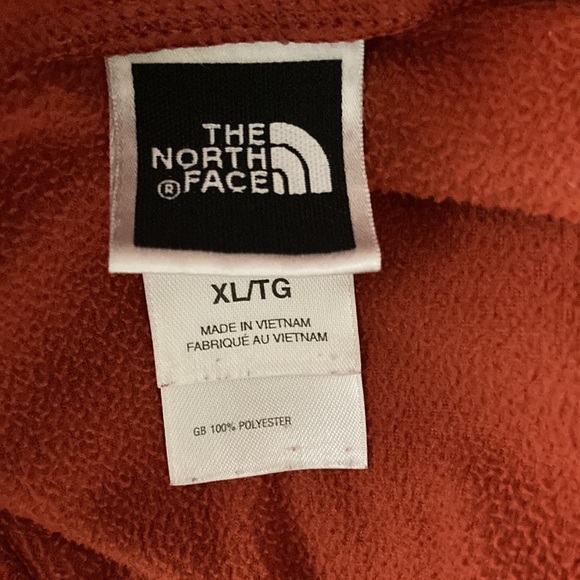 The North Face Mens SZ XL TKA 100 pull over orange 1/4 zip Long Sleeve sweater - Picture 9 of 10